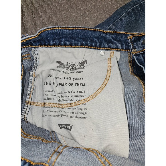 Levis‎ 505 Jeans Mens Regular Fit W38 L29 Blue Denim Classic Casual Pants - Picture 4 of 7
